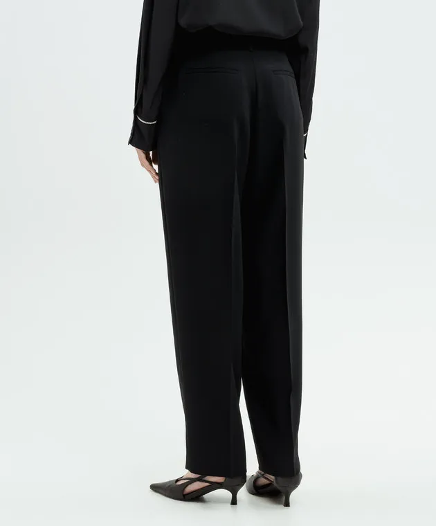 Peserico Black pants with a brand patch
