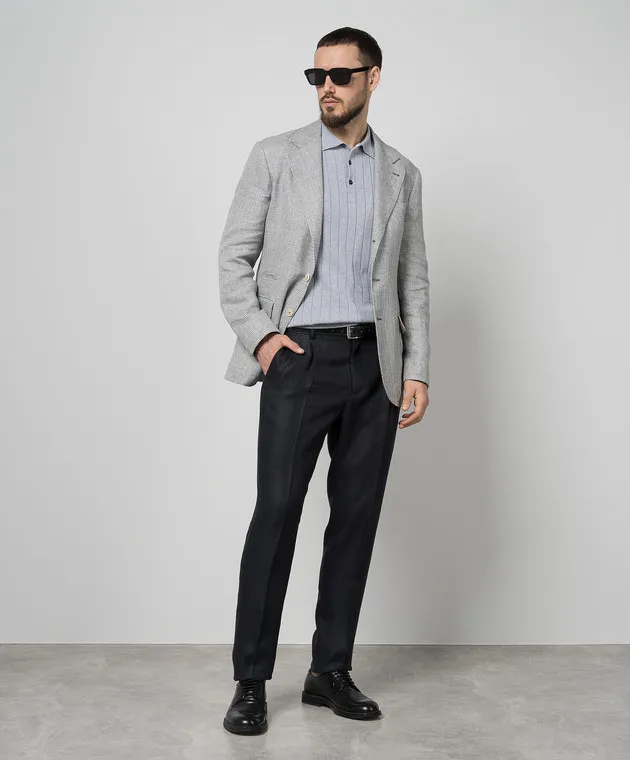 Peserico Blue linen pants