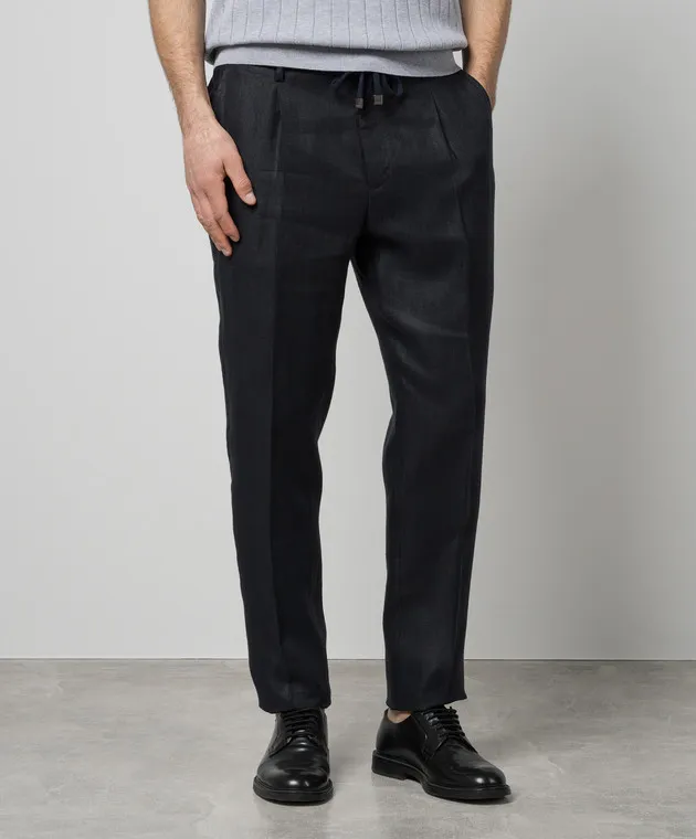 Peserico Blue linen pants