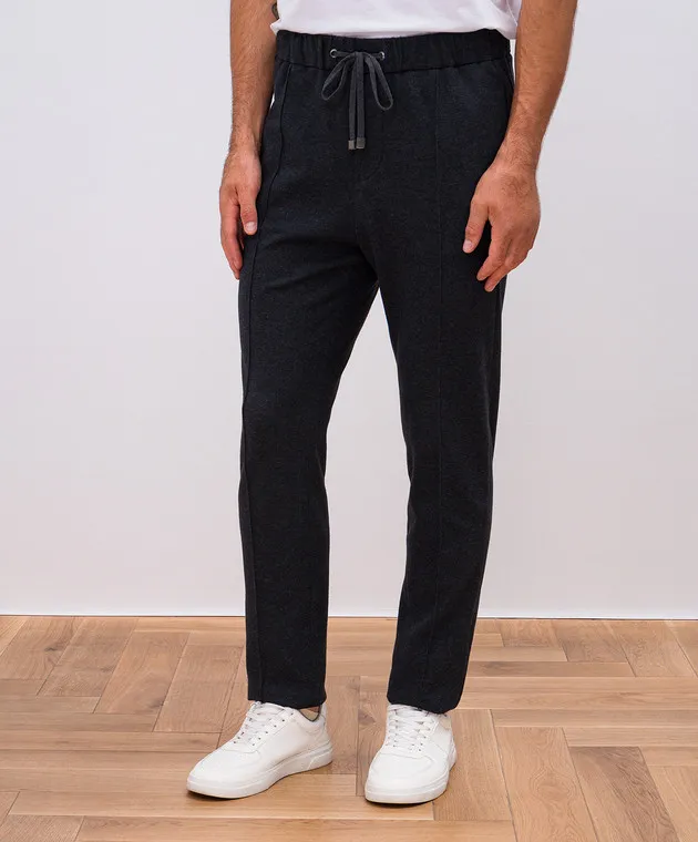 Peserico Gray pants with logo