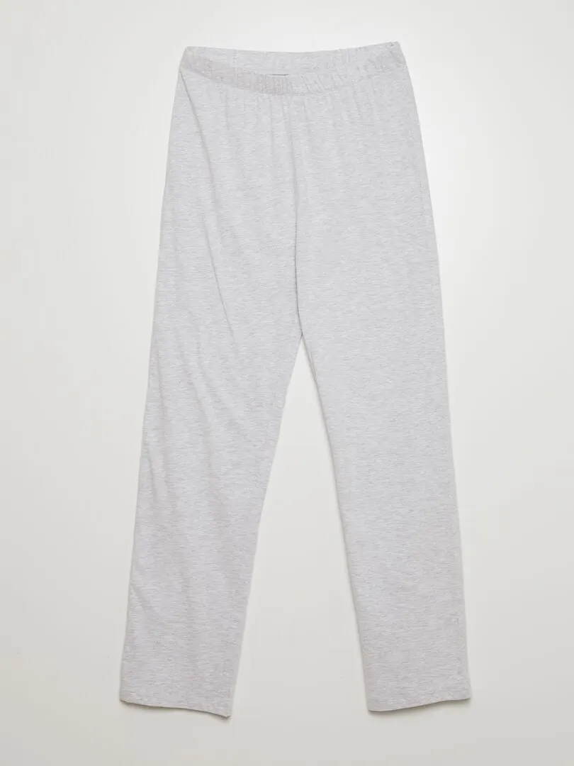 PIJAMA LARGO 'ONE PIECE'  2 PIEZAS  NEGRO