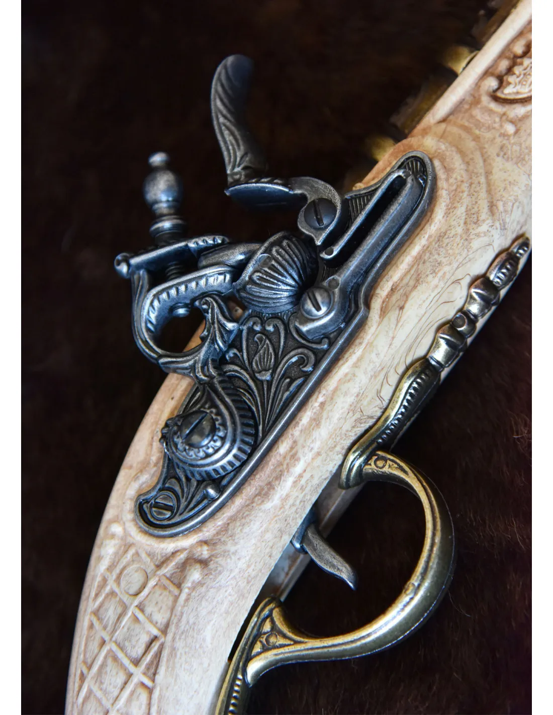 Pistola de duelo Espingole acabado marfil, siglo XVIII