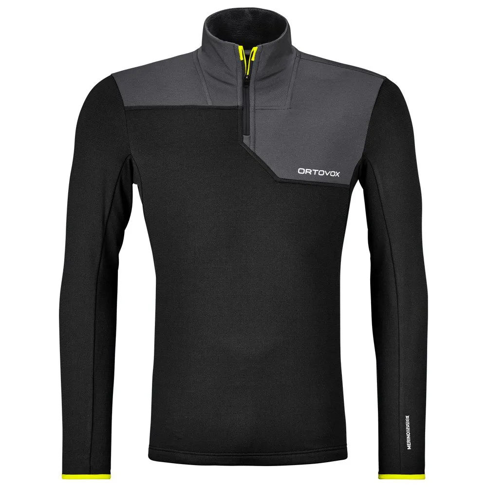 Polar Ortovox Fleece Light Zip Neck M Black Raven