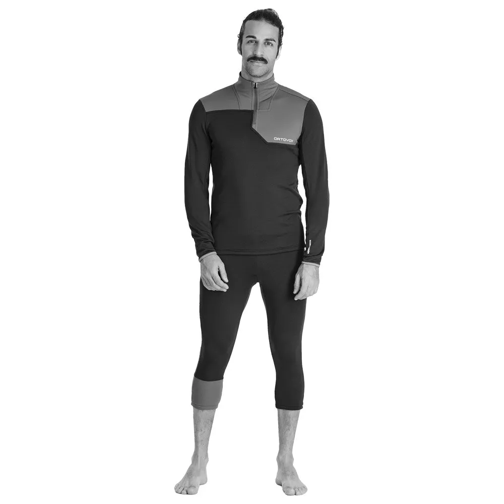 Polar Ortovox Fleece Light Zip Neck M Black Raven
