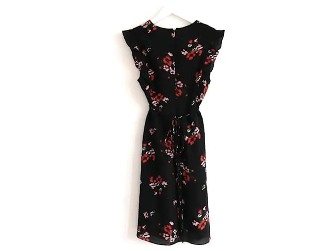 Rebecca Taylor vestido Margarita Negro Roja 