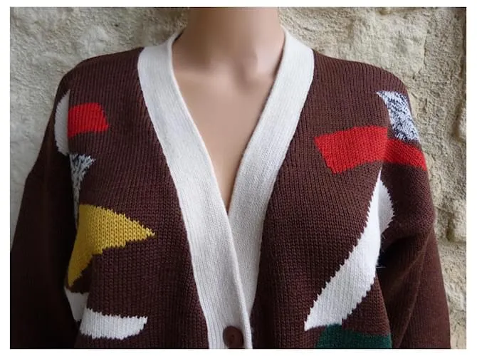 Rene Derhy Prendas de punto Castaño Multicolor 