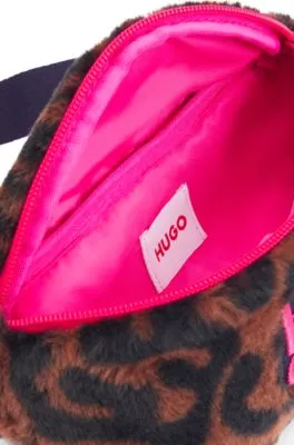 Riñonera para niños de imitación de piel con estampado de guepardo