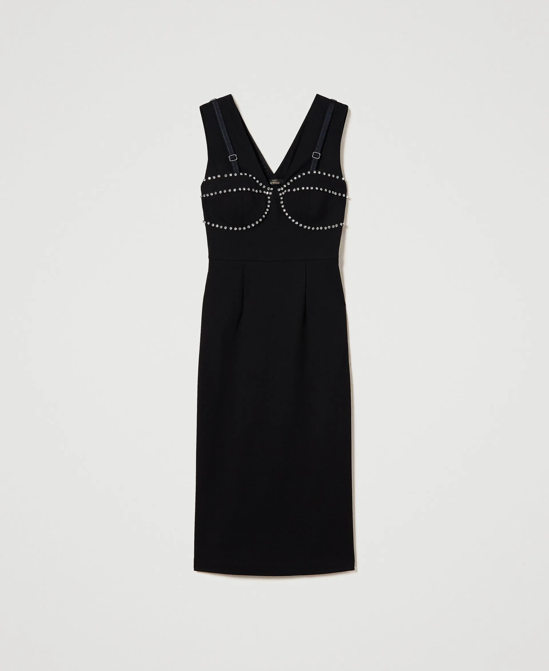 Robe midi avec broderie réalisée à la main