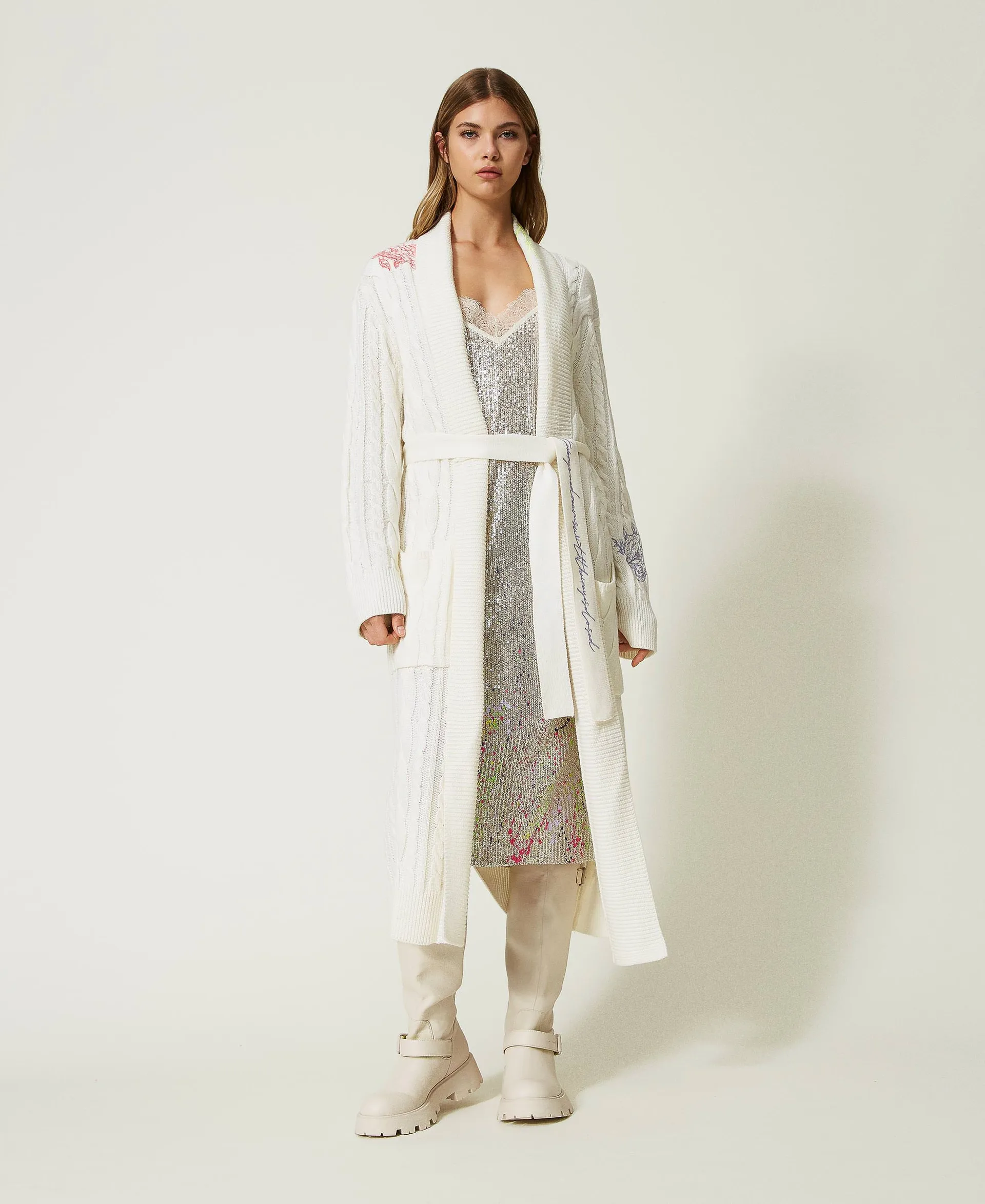 ROBE MIDI MYFO AVEC SEQUINS ALLOVER