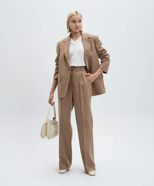 Rohe Brown wool and linen pants