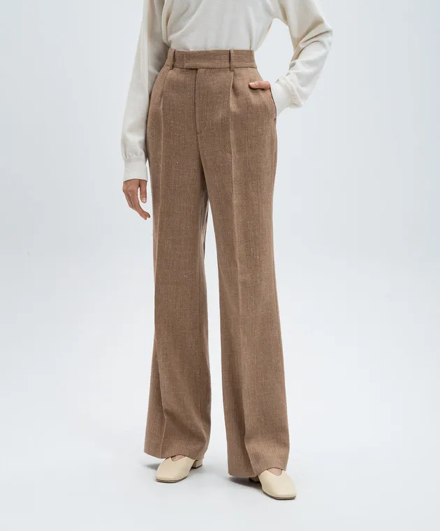 Rohe Brown wool and linen pants