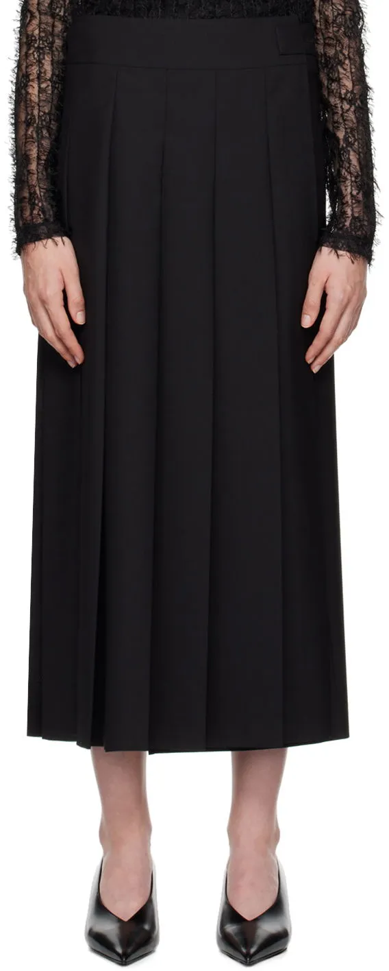 Róhe Plissé Wrap Midi Skirt