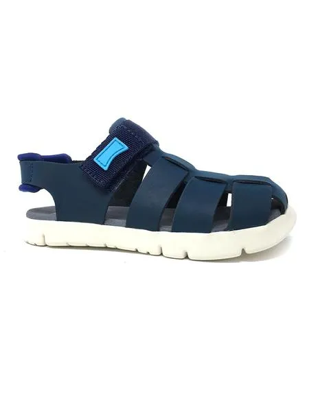sandalia camper azul velcro