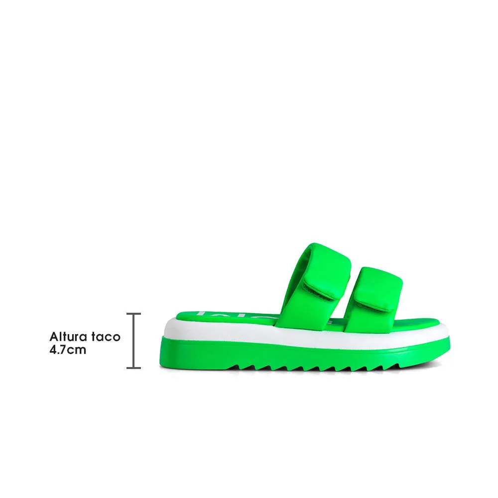 Sandalia Plataforma Verde Casual GH99 Weide