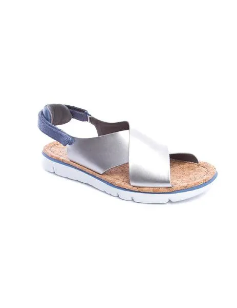 sandalias camper oruga plata