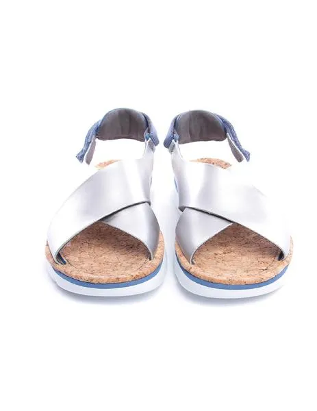 sandalias camper oruga plata