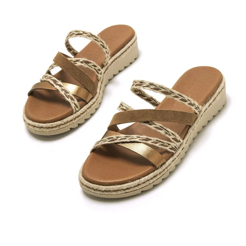 Sandalias Casual de Mujer MTNG LORETTE Marron 57560