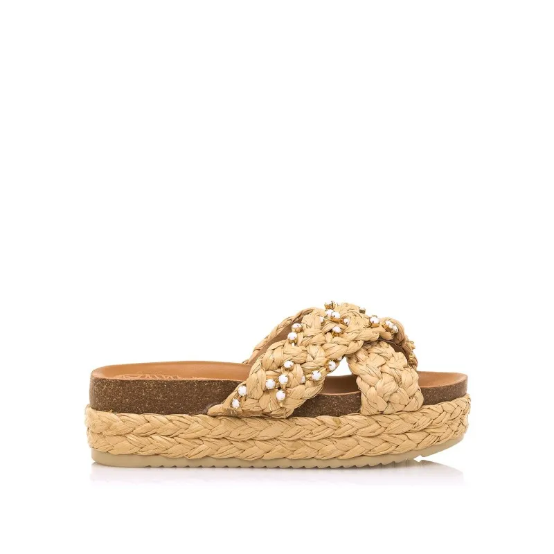 Sandalias Casual de Mujer MTNG PERLA Beige 54742