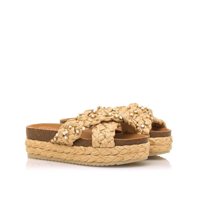 Sandalias Casual de Mujer MTNG PERLA Beige 54742