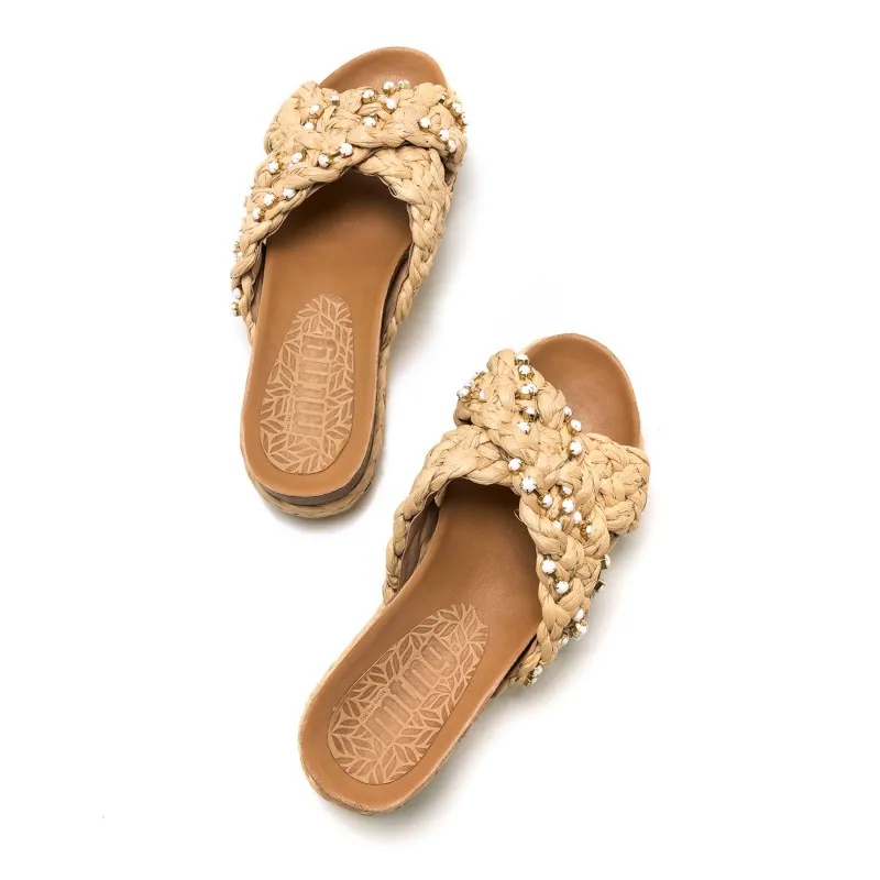 Sandalias Casual de Mujer MTNG PERLA Beige 54742