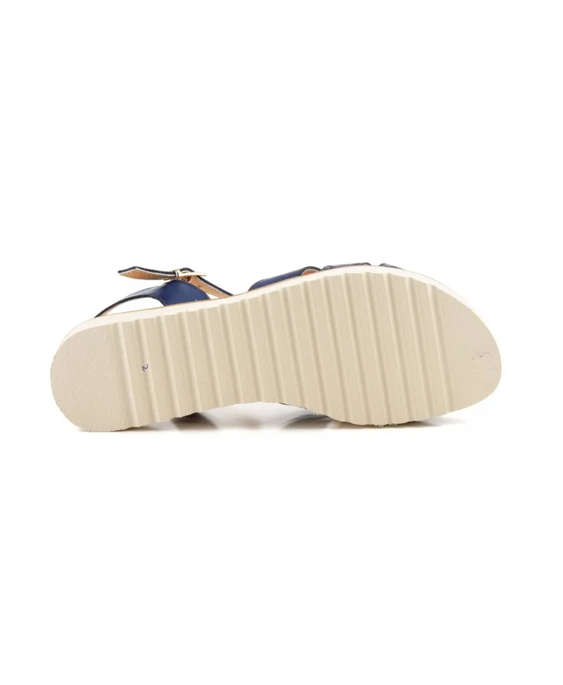 Sandalias Mujer Piel Marino Planas Tallas Grandes