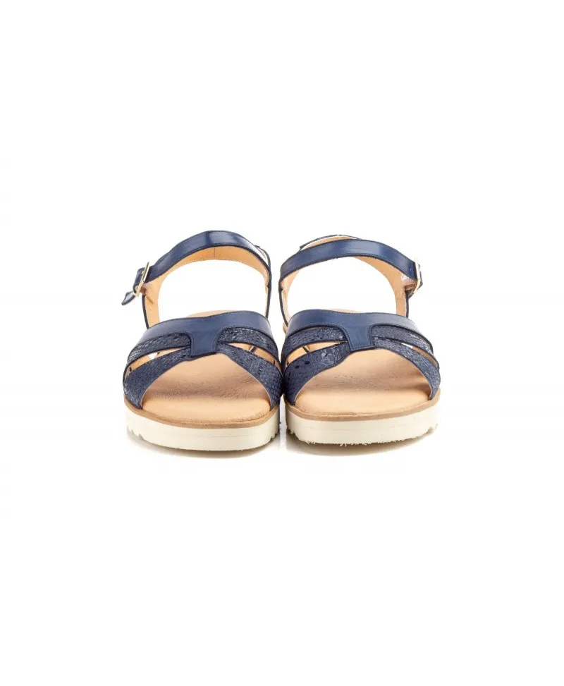 Sandalias Mujer Piel Marino Planas Tallas Grandes