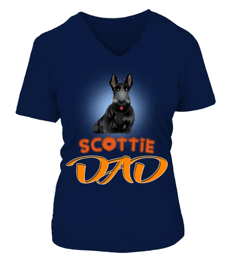 Scottish Terrier Camiseta cuello pico Mujer