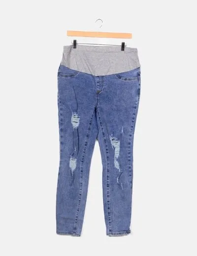 SHEIN Jeans azul premamá