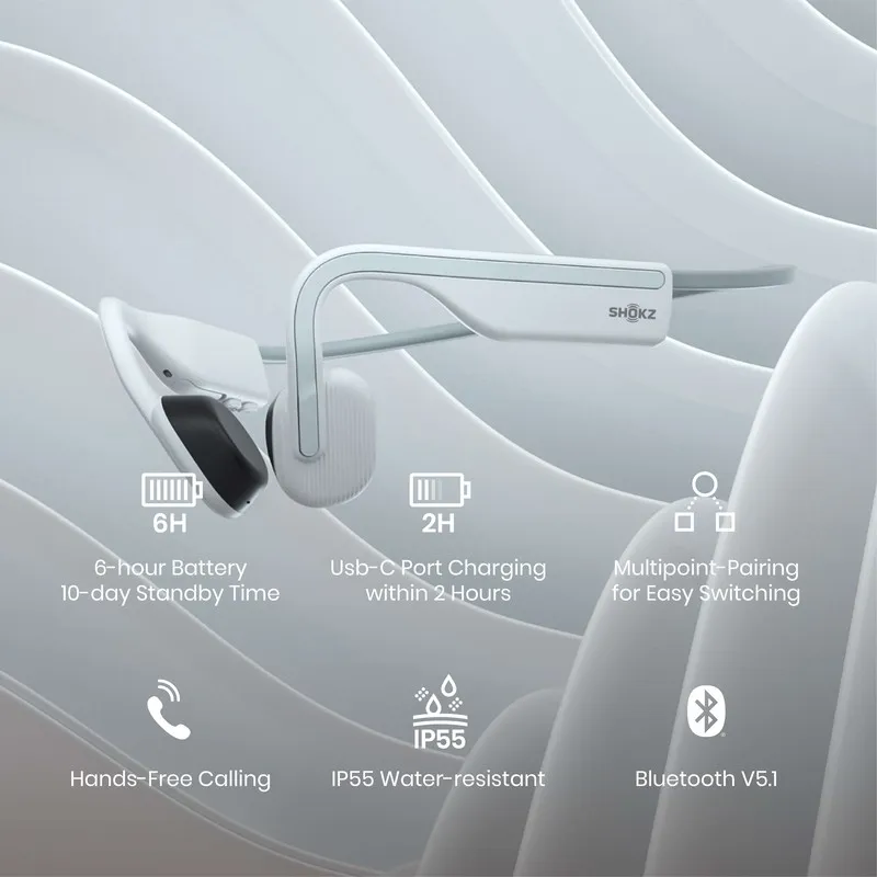 SHOKZ OpenMove White Transmisión Ósea
