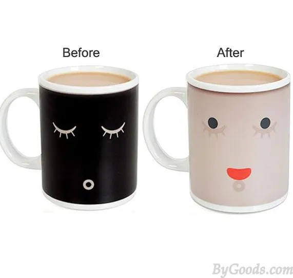 Smile Face Color Changing Ceramic Cup Milk Cup