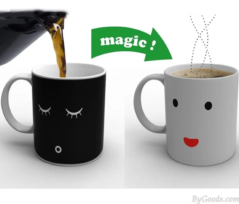 Smile Face Color Changing Ceramic Cup Milk Cup