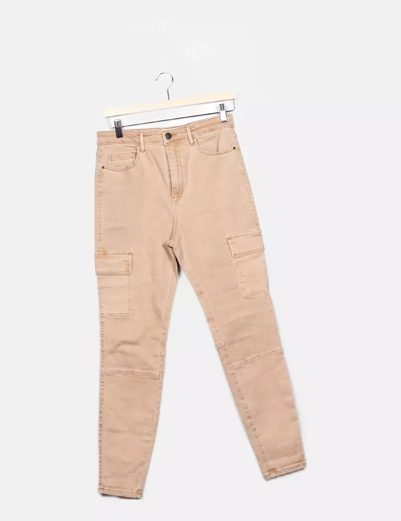 Stradivarius Jeans denim cargo beige