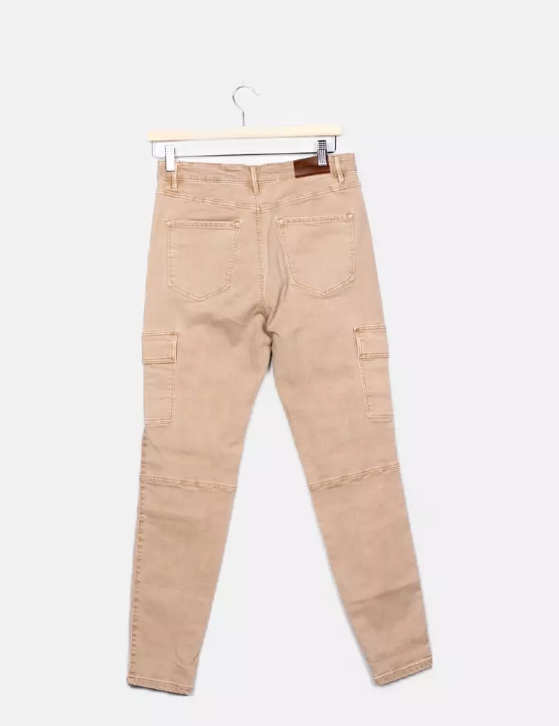 Stradivarius Jeans denim cargo beige