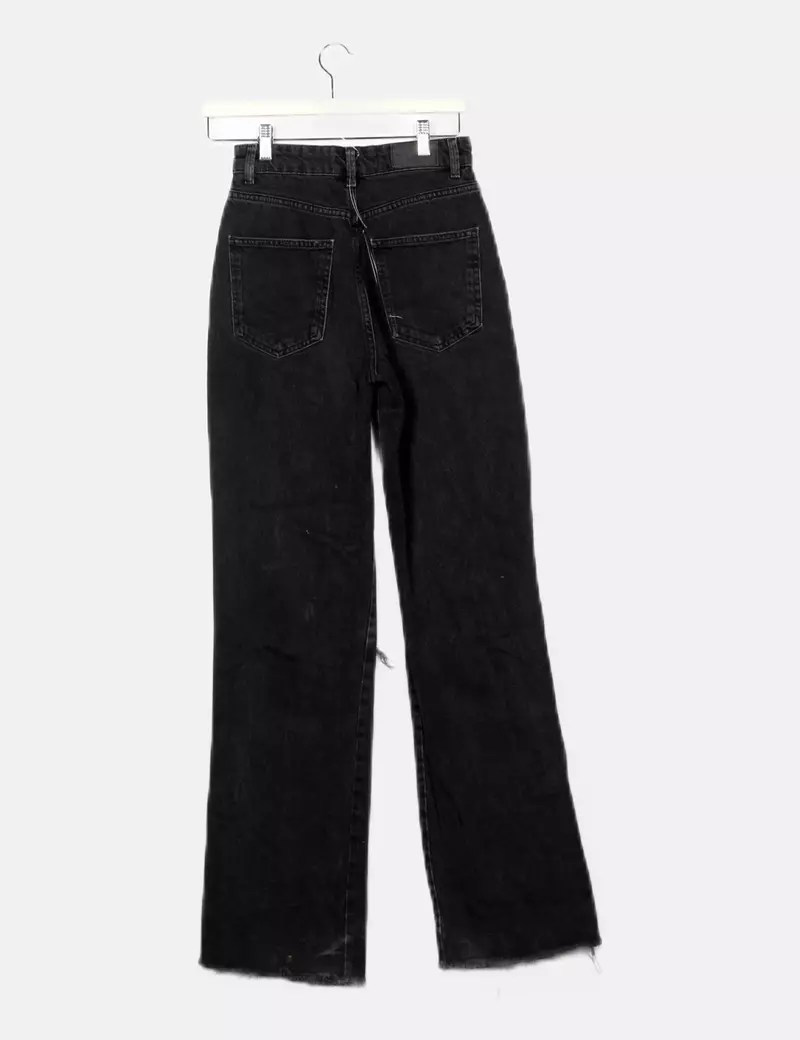Stradivarius Jeans wide leg negro