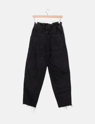 Stradivarius Pantalón negro denim