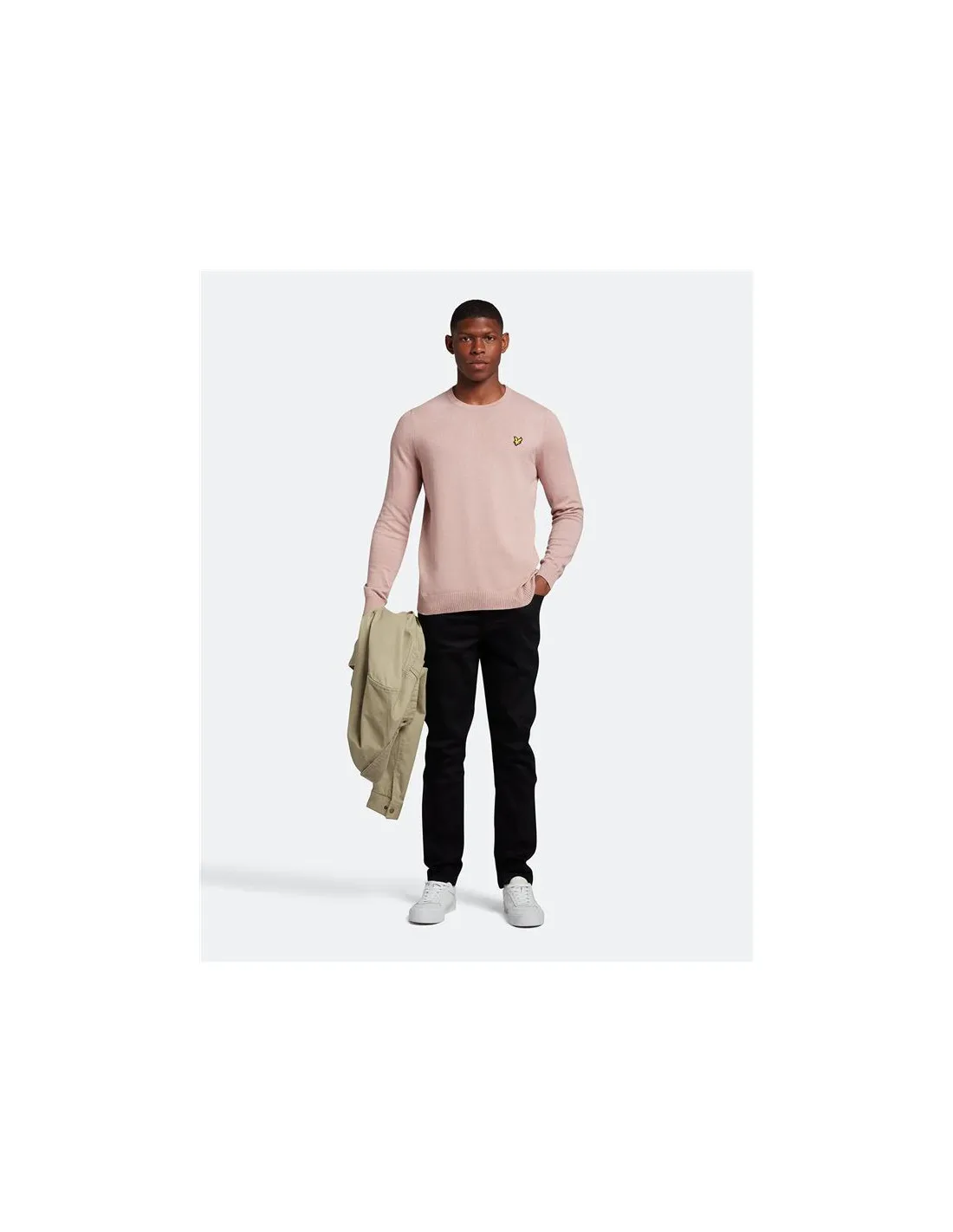 SUDADERA LYLE & SCOTT V1CREW LAMBSWOOL GRIS HOMBRE