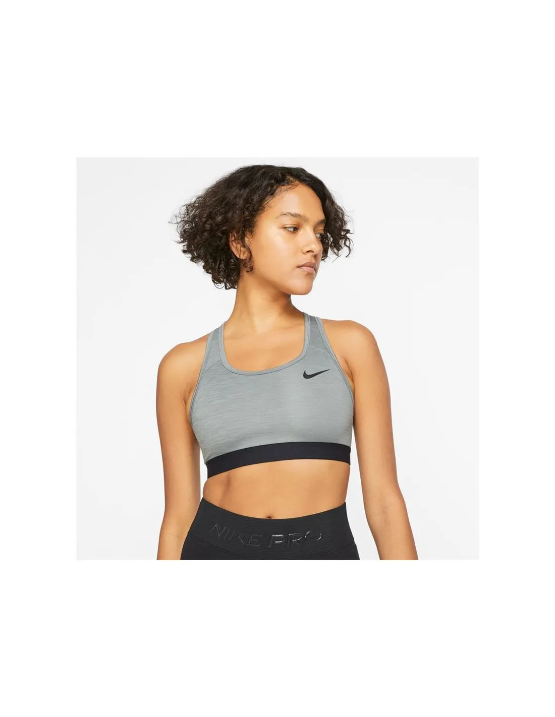 Sujetador Deportivo Nike Swoosh Mujer Grey