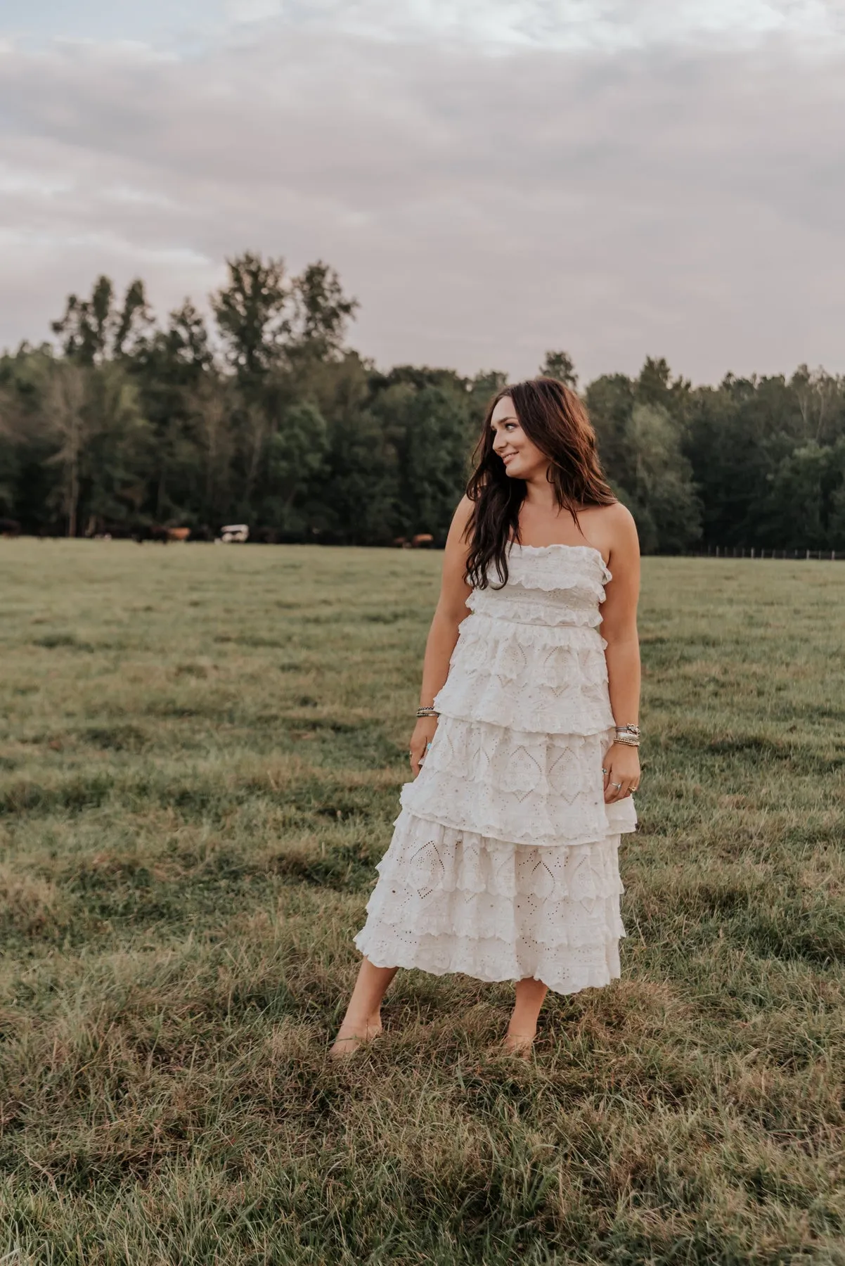 SWEET MOMENT OFF WHITE MIDI DRESS