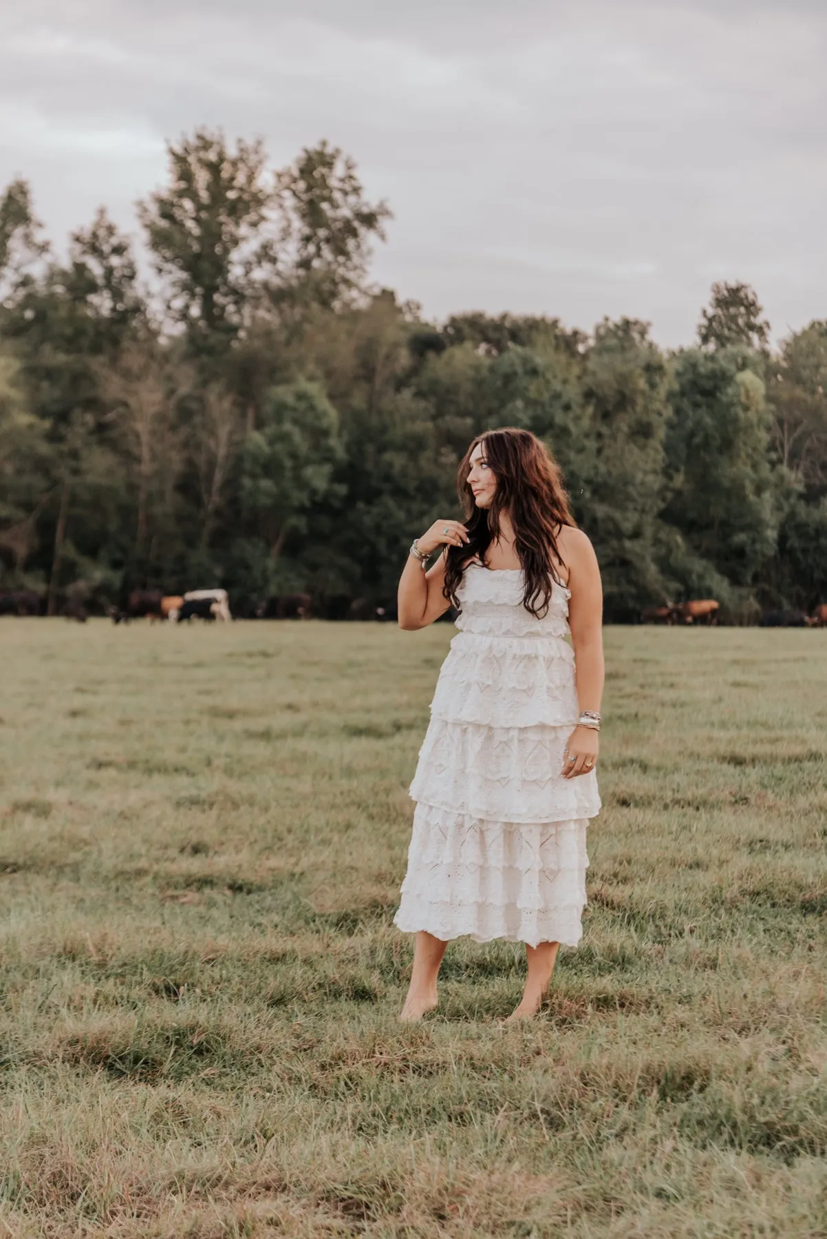 SWEET MOMENT OFF WHITE MIDI DRESS