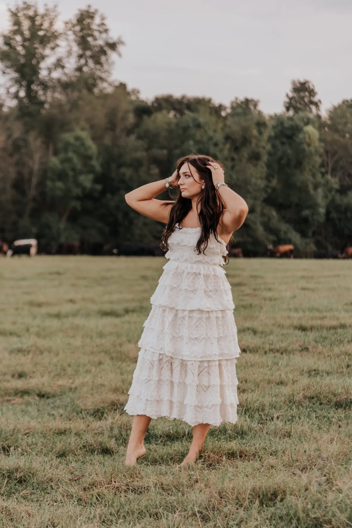 SWEET MOMENT OFF WHITE MIDI DRESS