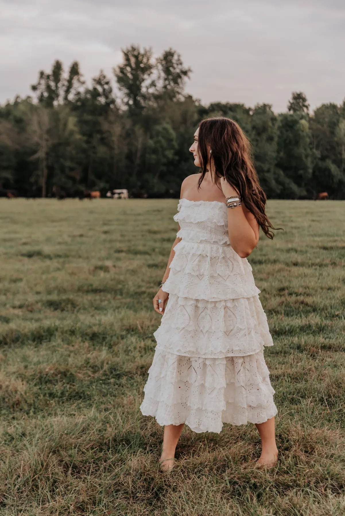 SWEET MOMENT OFF WHITE MIDI DRESS