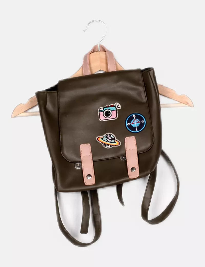 Tiffosi Mochila kaki estampada