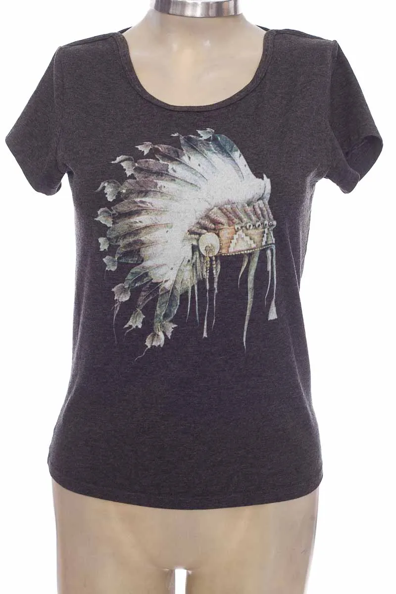 TOP / CAMISETA COLOR GRIS  ESSENTIAL
