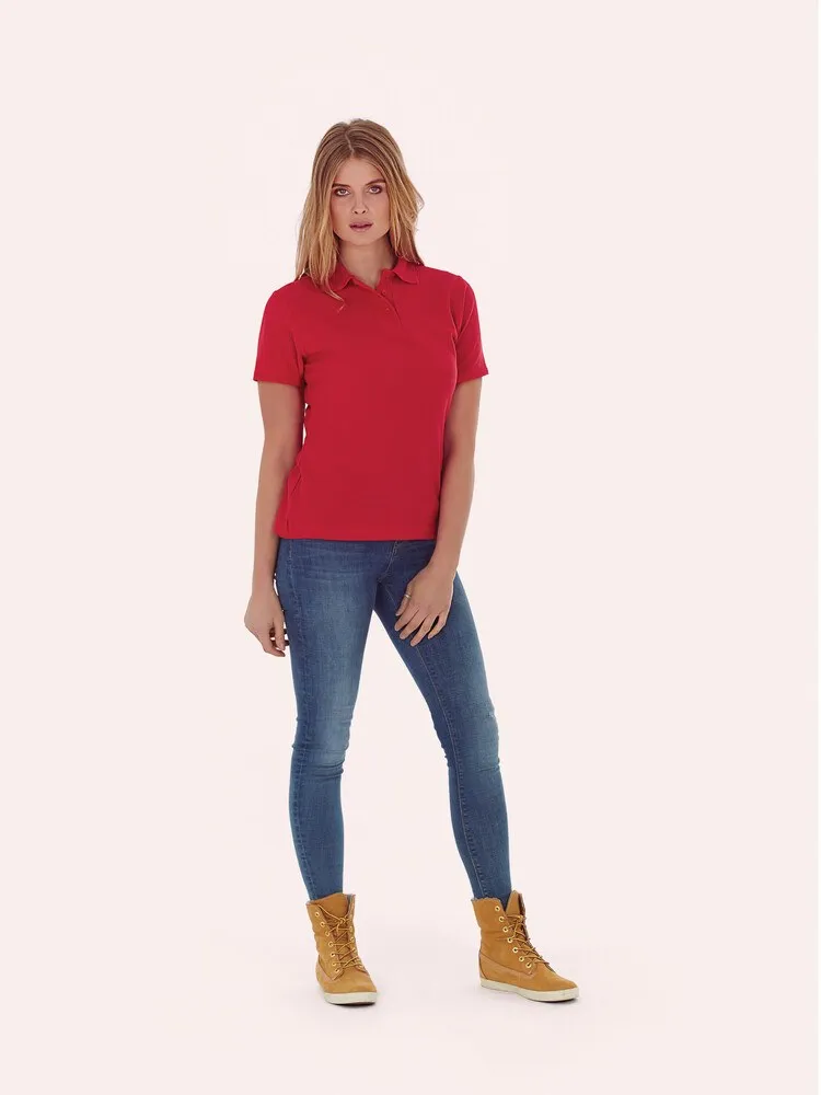 UNEEK CLOTHING UC115C  LADIES ULTRA COTTON POLOSHIRT  HOT PINK