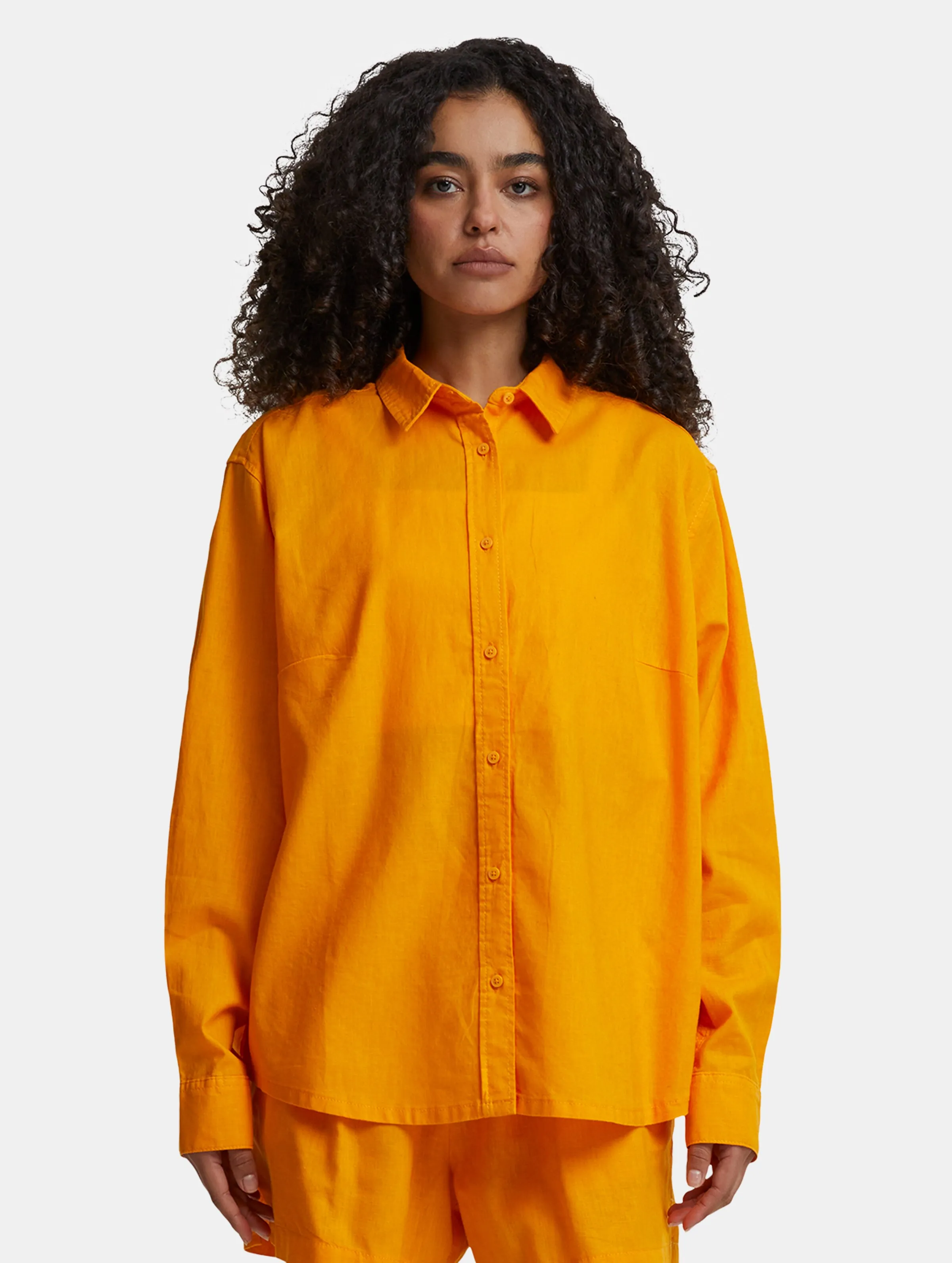 Urban Classics Ladies Linen Mixed Oversized Blusen