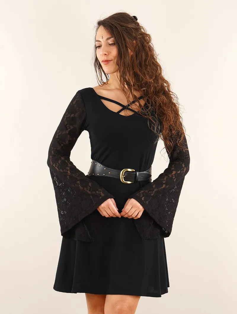 Vestido de mangas largas reversible 