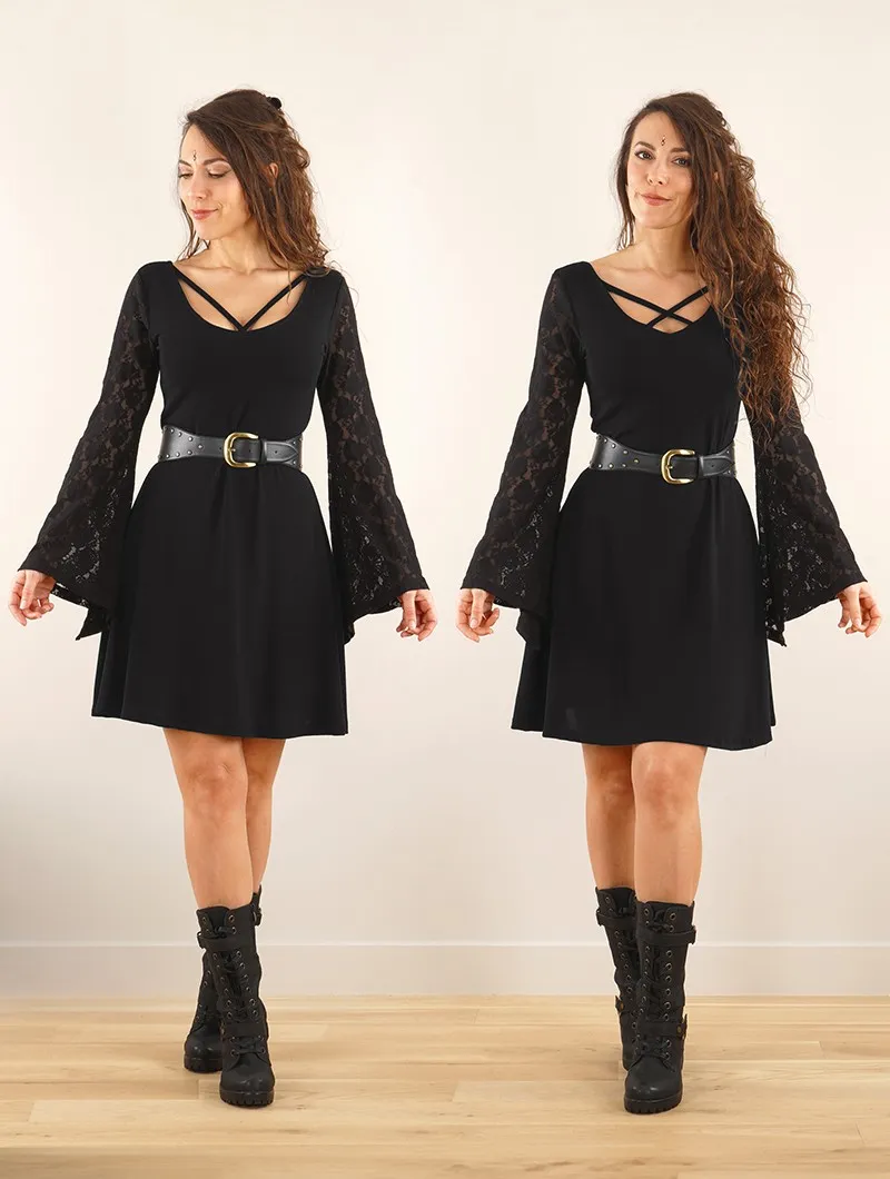 Vestido de mangas largas reversible 