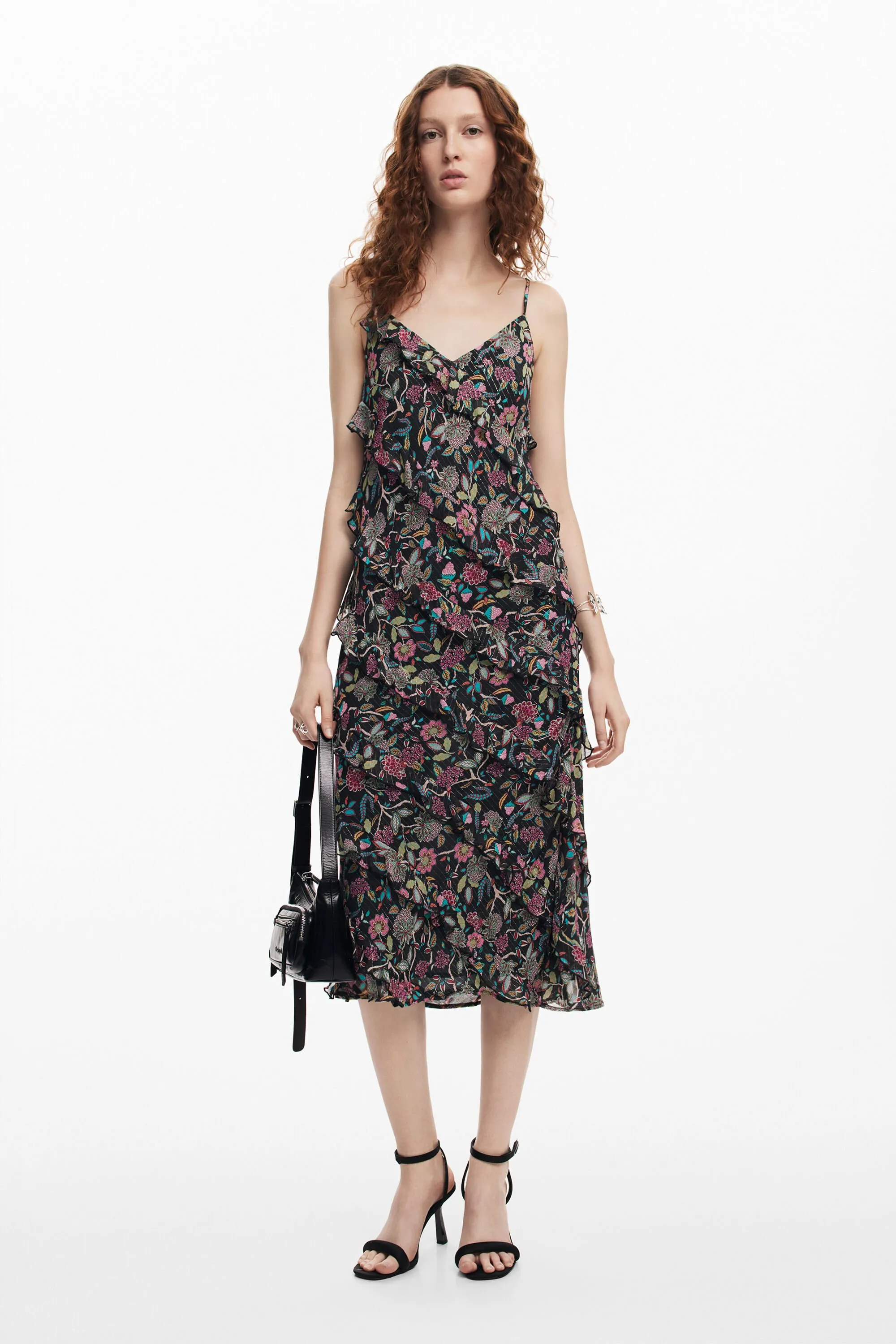 Vestit midi amb volants