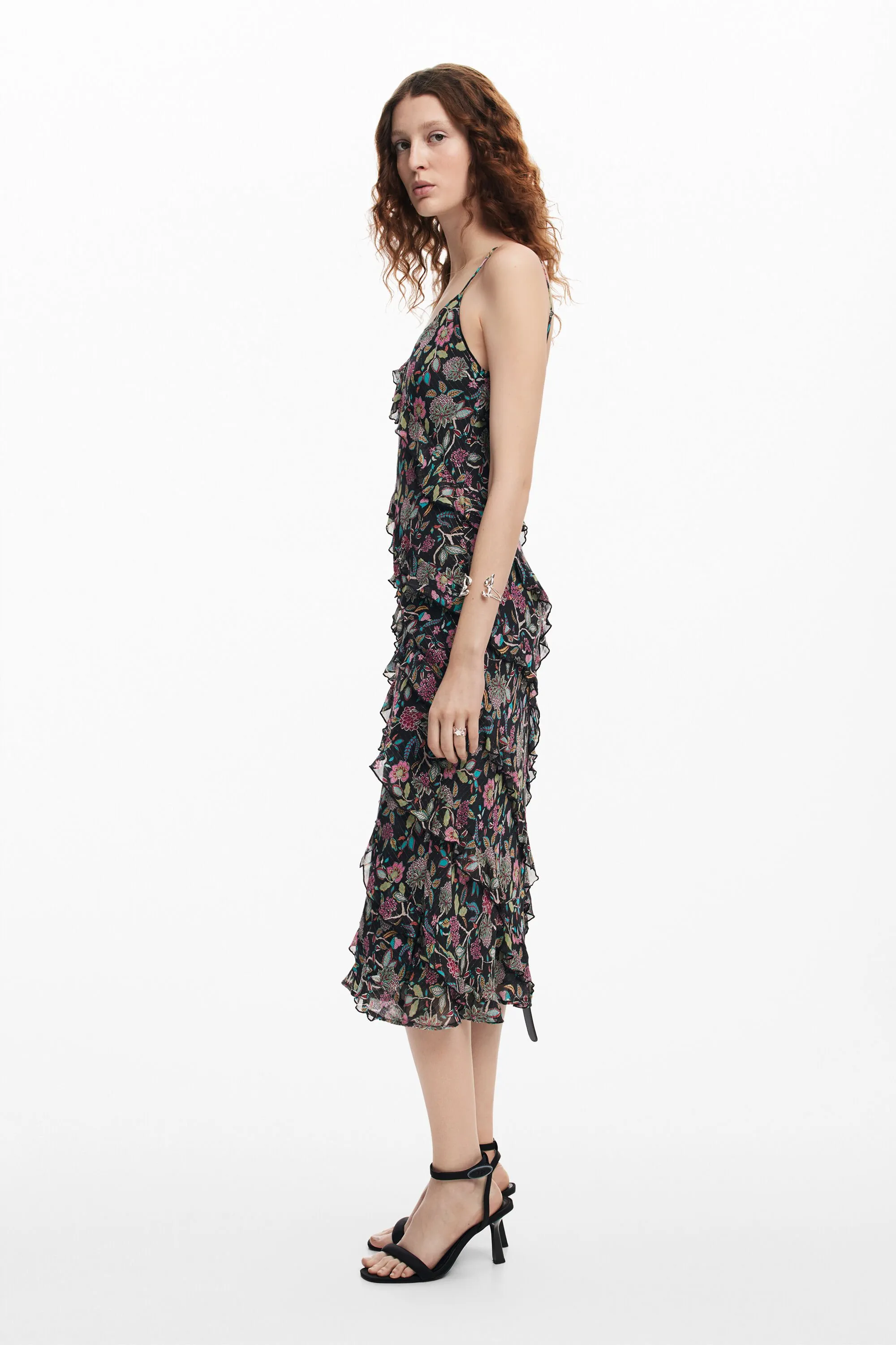 Vestit midi amb volants