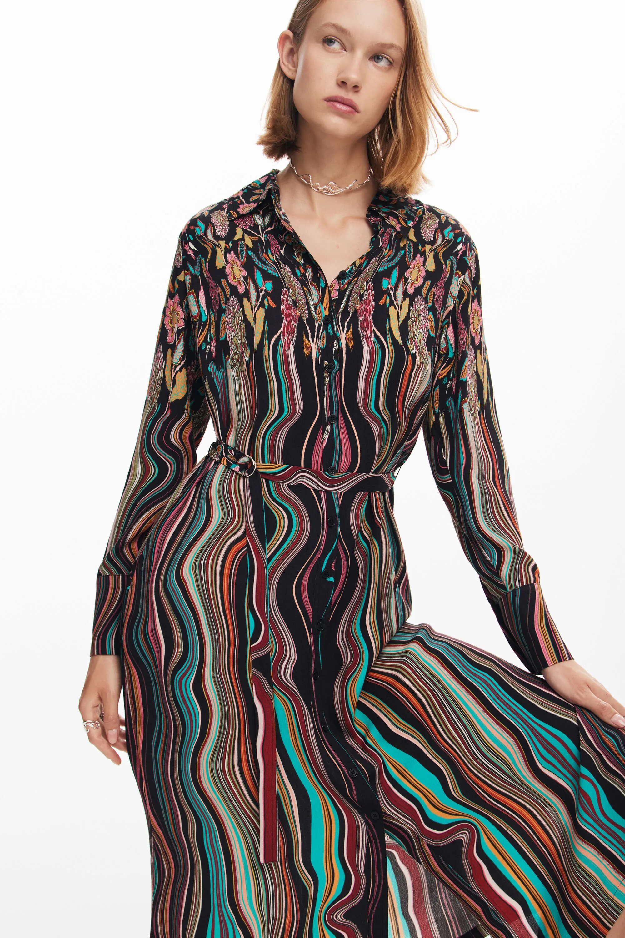 Vestit midi camisero